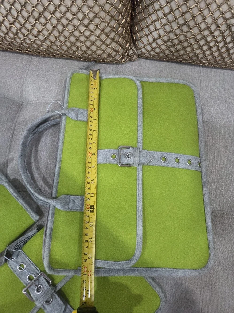 NWT Lucalily Lime Green Felt Set Of Laptop Case, Tablets Case And Wallet